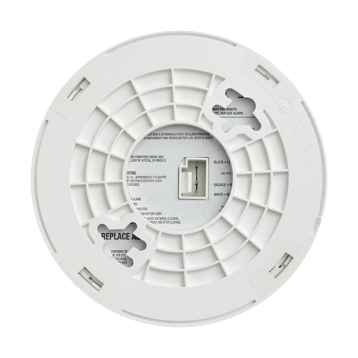 Back - Hardwired Hearing Impaired Combo Smoke and CO Alarm with LED Strobe Light - Photoelectric