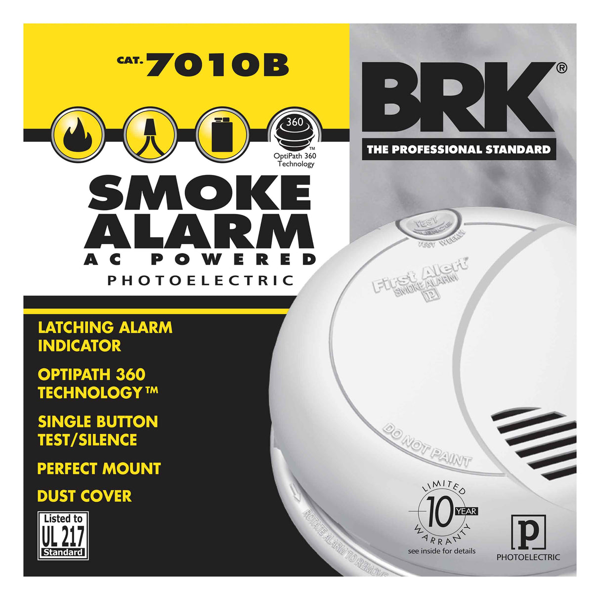 Carton - Hardwired Photoelectric Smoke Alarm with Battery Backup