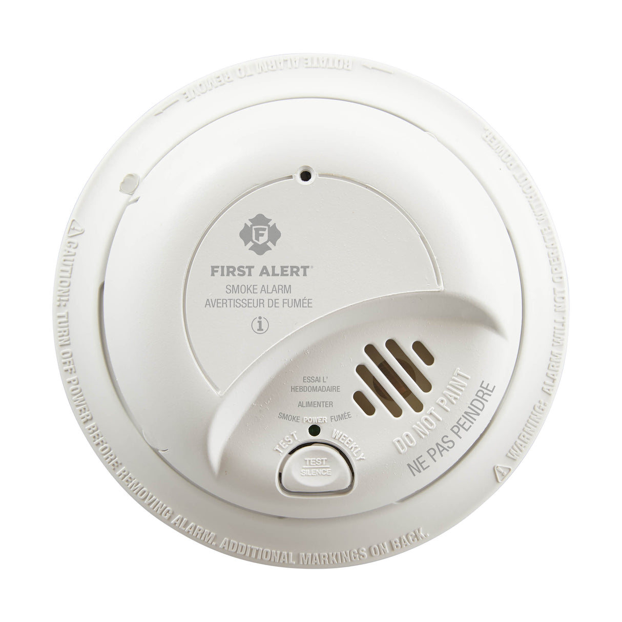 9120BA Hardwired Ionization Smoke Alarm with Battery Backup - Front