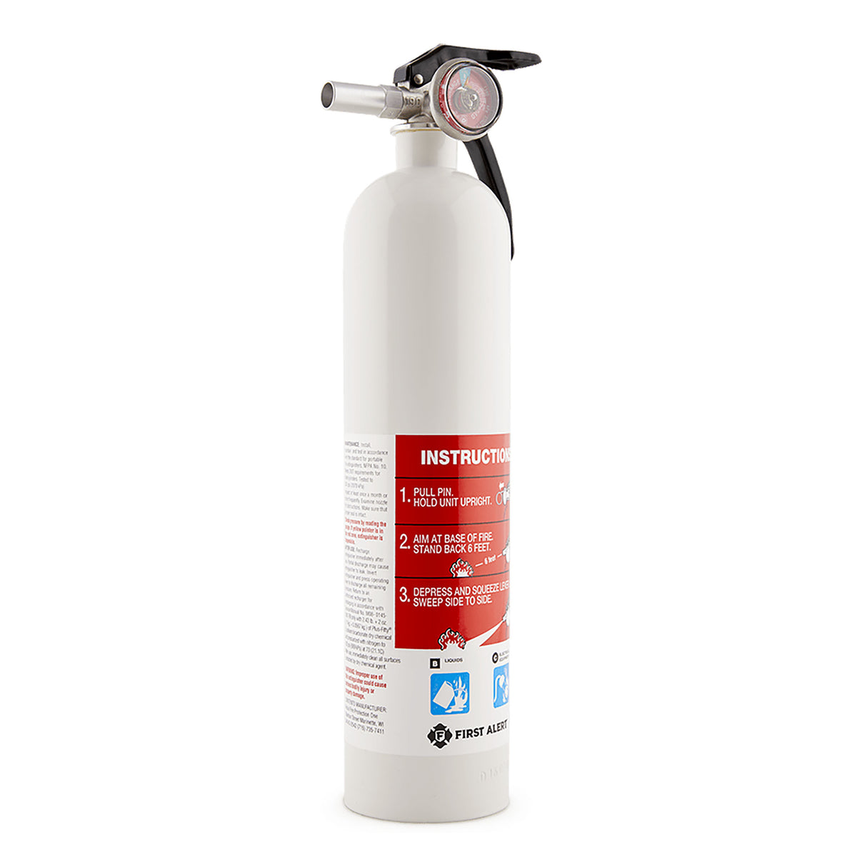 White Fire Extinguisher front view