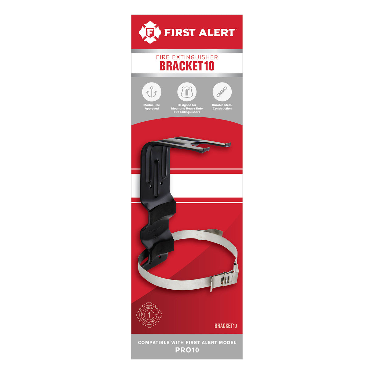 Fire Extinguisher Bracket front of package