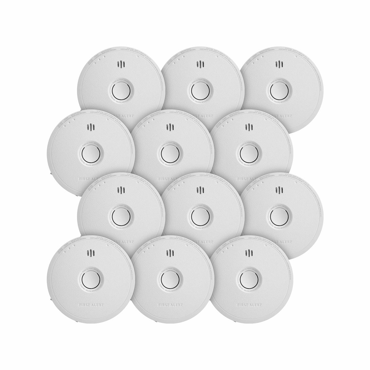 Front view CO6W01A 12-pack Hardwired CO Alarm with Battery Backup - CA