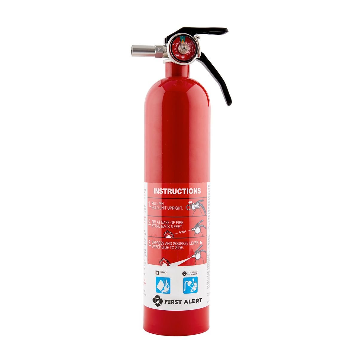 White Fire Extinguisher front view
