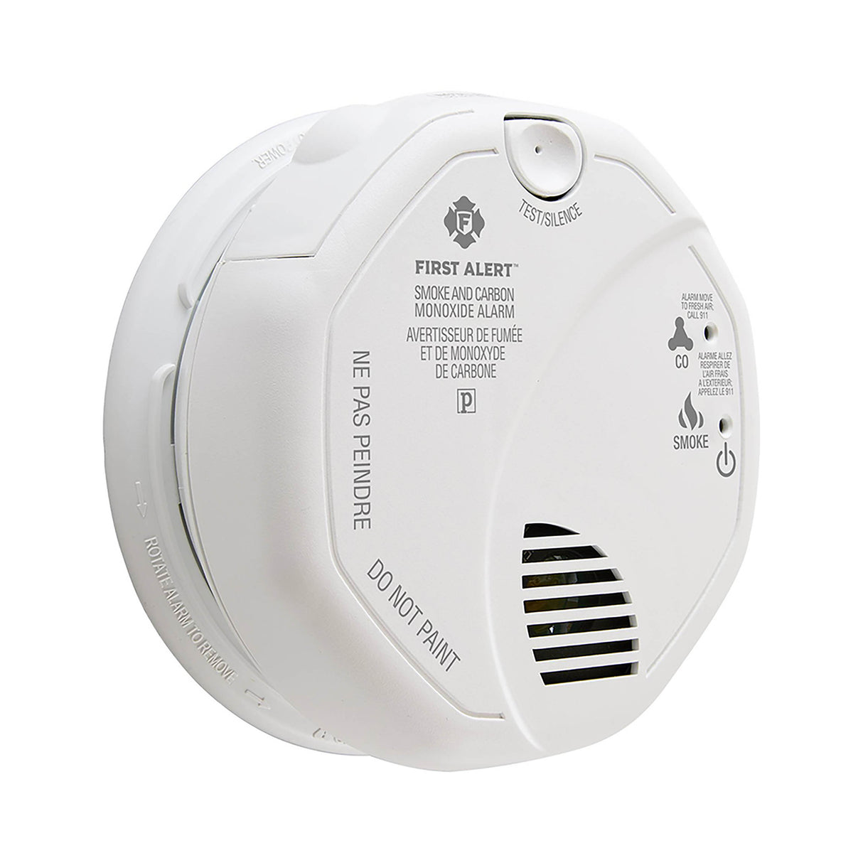 Smoke and Carbon Monoxide Alarm - At an Angle