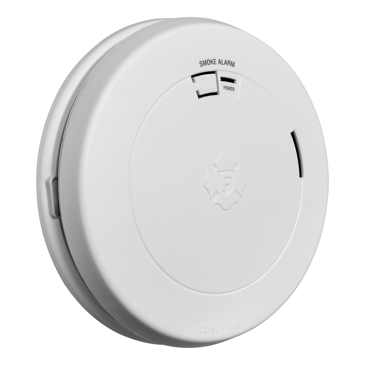 Low profile smoke alarm with replaceable battery
