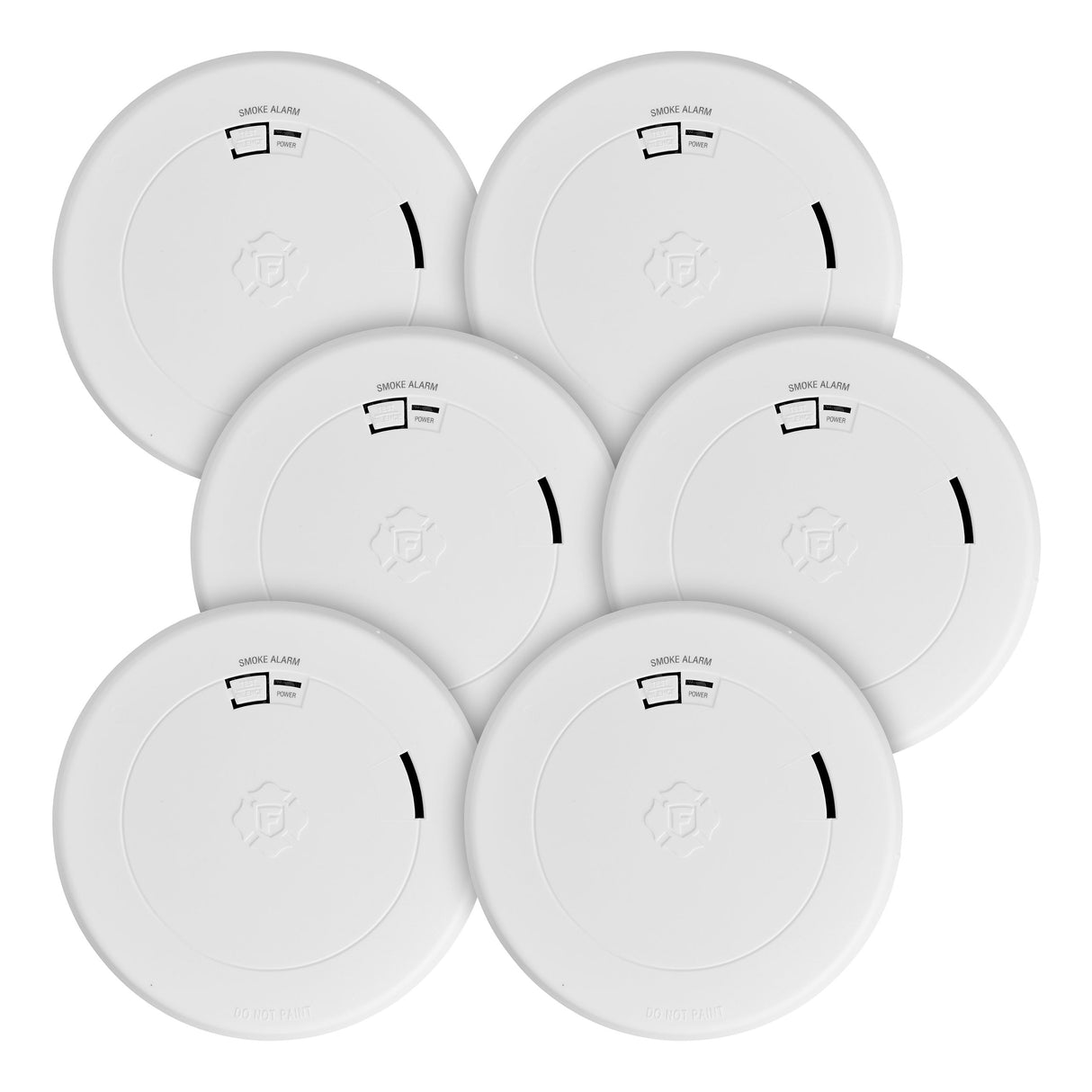 Smoke Alarm front view 6 Pack