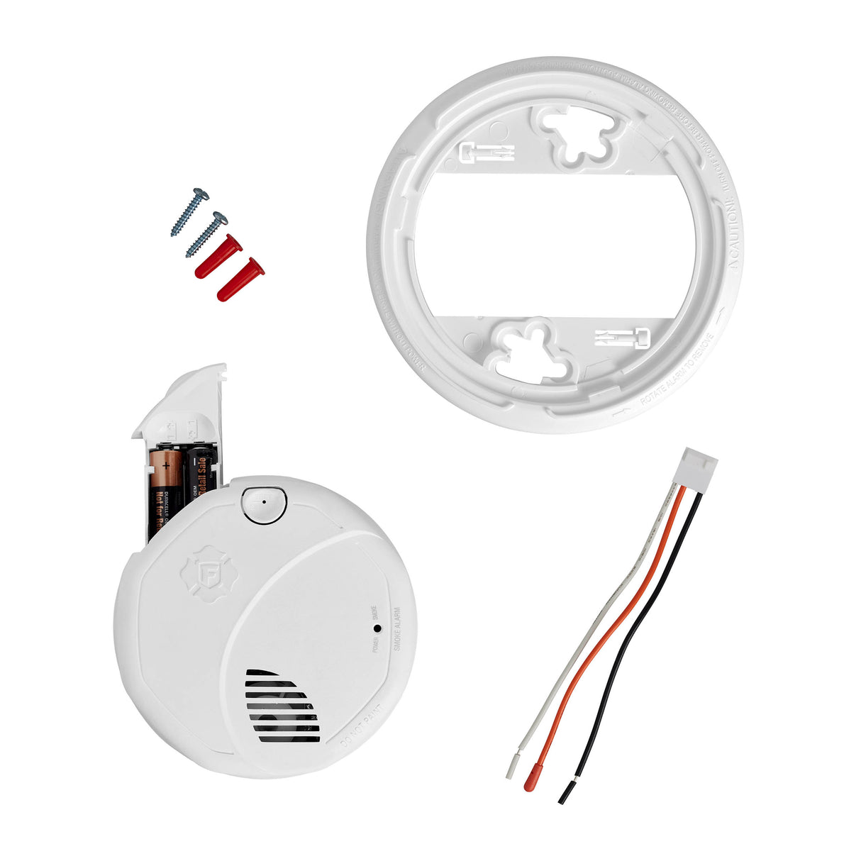Interconnect Hardwire Dual Sensor Smoke Alarm with Battery Backup