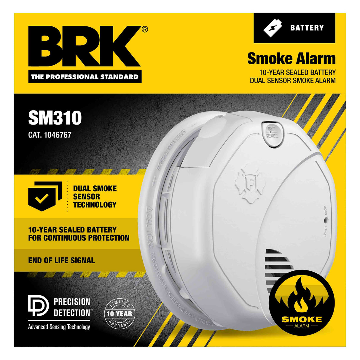 10-Year Sealed Battery Dual Sensor Smoke Alarm