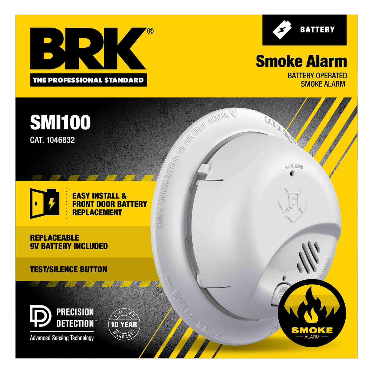 Smoke Alarm front view of package