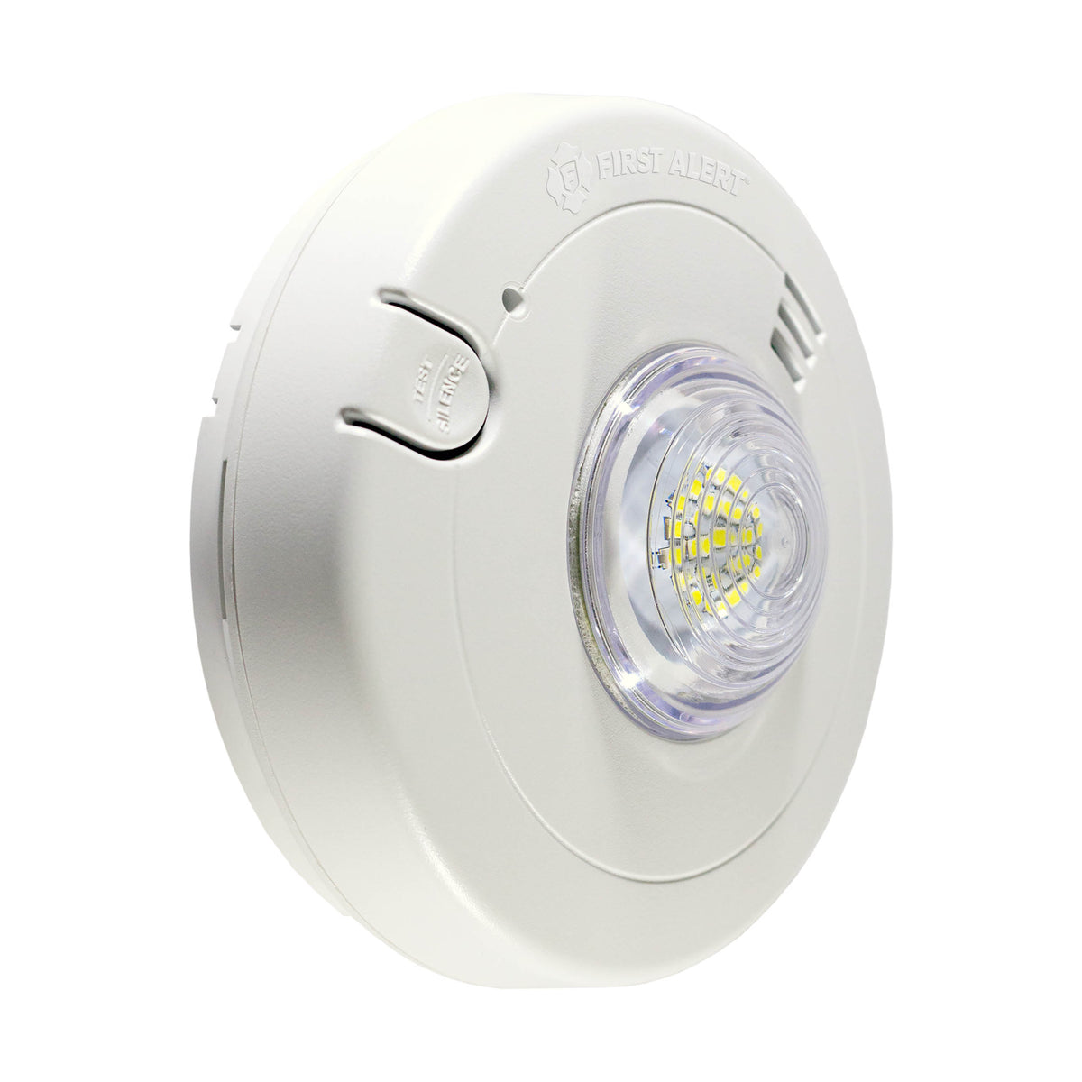 Angle - Hardwired Hearing Impaired Smoke Alarm with LED Strobe Light - Photoelectric