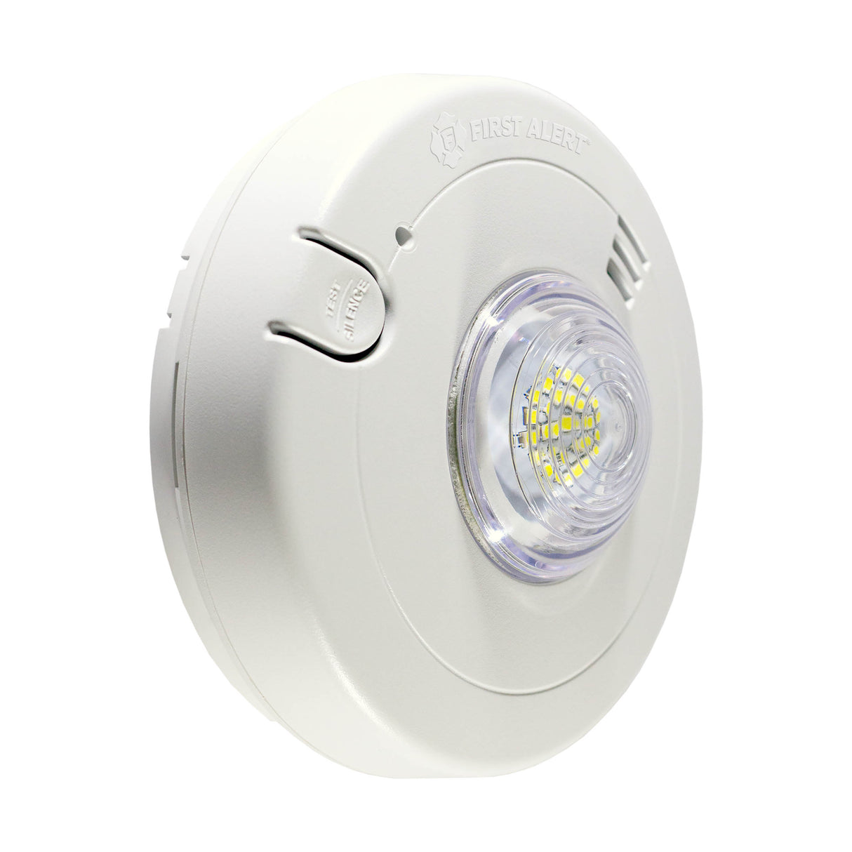 Angle - Hardwired Hearing Impaired Smoke Alarm with LED Strobe Light - Photoelectric
