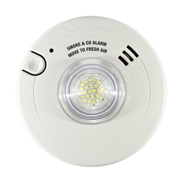 ProdImg;7030BSL;1038870 Front-Combination Smoke-CO Alarm.jpg;Front - Hardwired Hearing Impaired Combo Smoke & CO Alarm with LED Strobe Light - Photoelectric