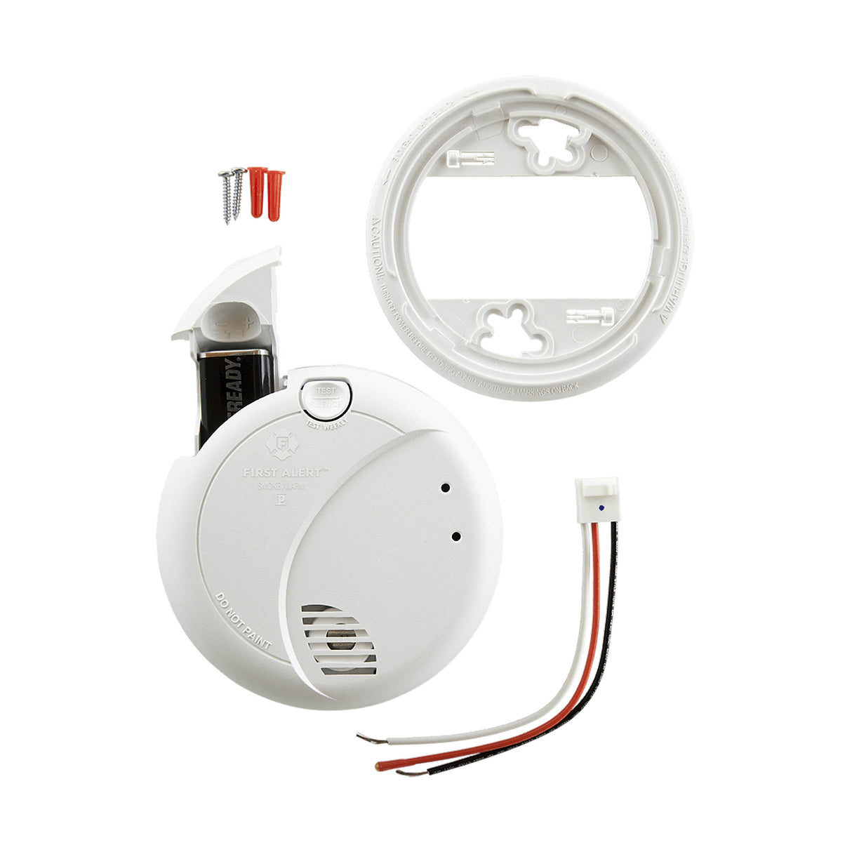 7010B Hardwired Photoelectric Smoke Alarm - Complete pack