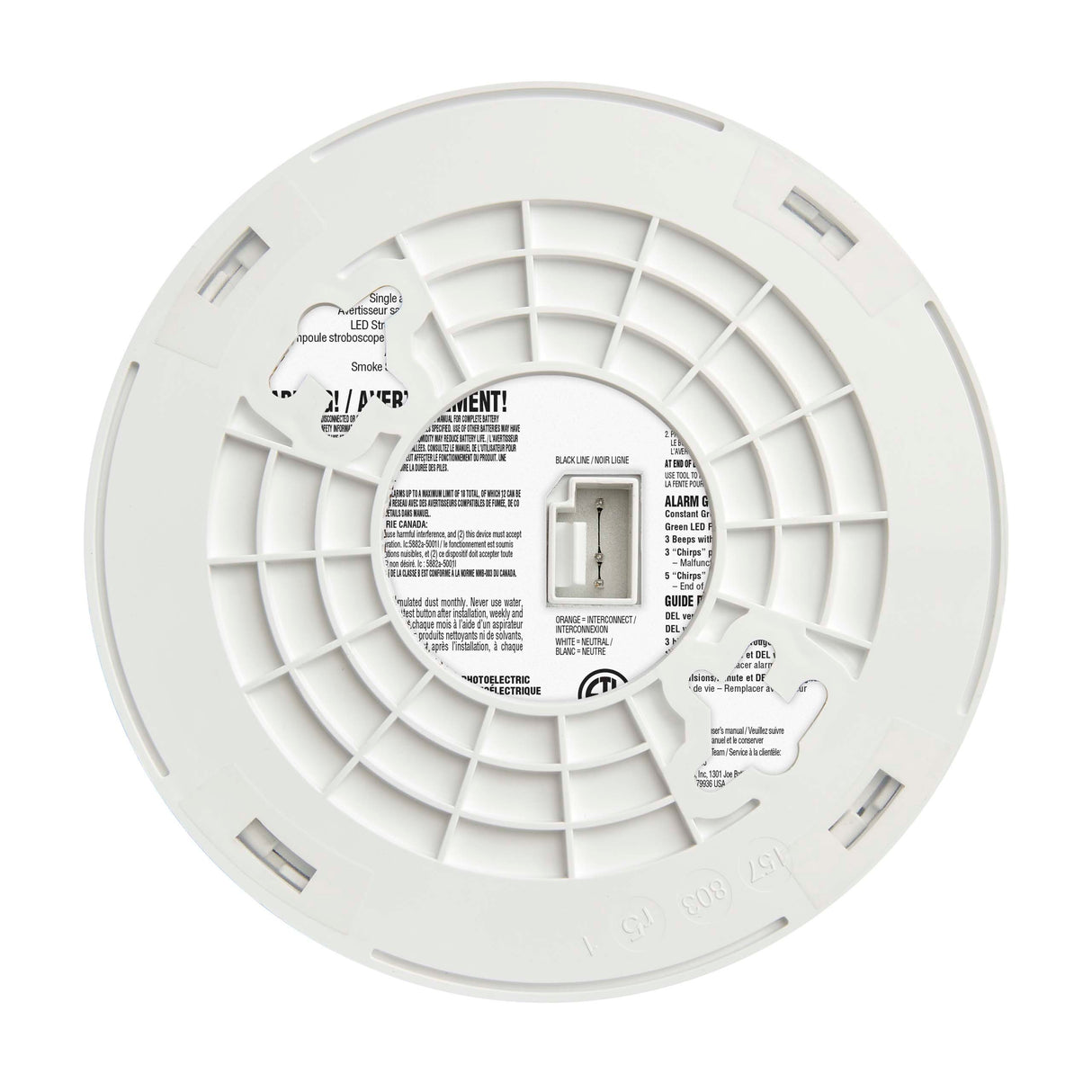 Hardwired Photoelectric Smoke Alarm & LED Strobe