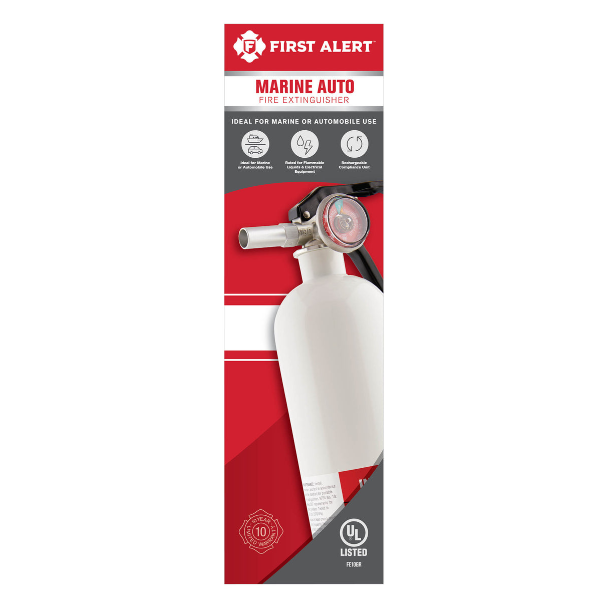 White Fire Extinguisher front of package