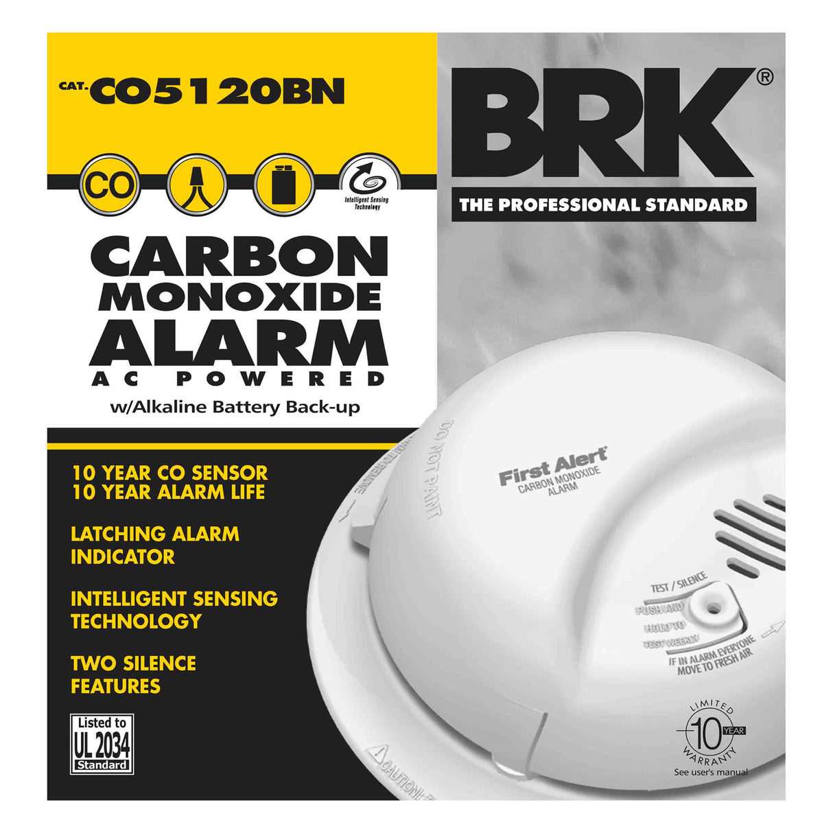 CO5120BN Carton - Hardwired Carbon Monoxide Alarm with Battery Backup