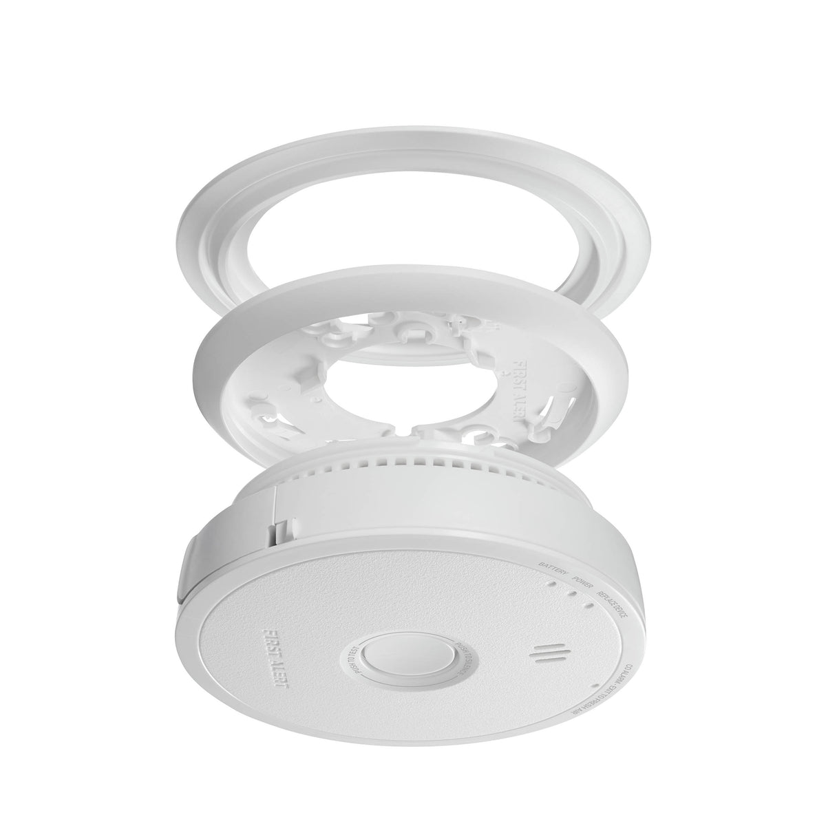 CO6W01 Hardwired CO  Alarm with Battery Backup with mounting plate and trim plate - US