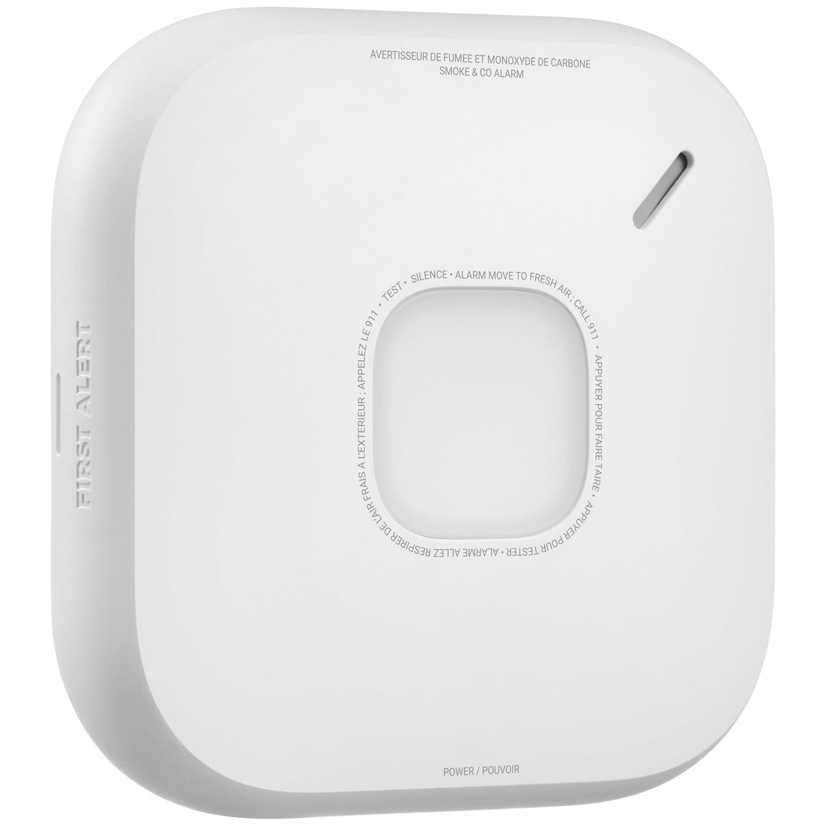 Hardwired Smart Smoke & Carbon Monoxide Alarm for Canada Side view