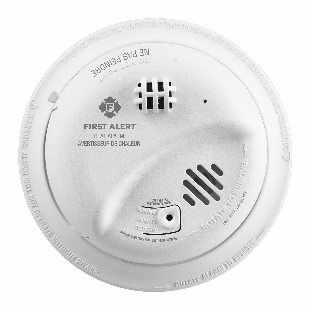 HD6135FBA Hardwired Heat alarm Front view with installation