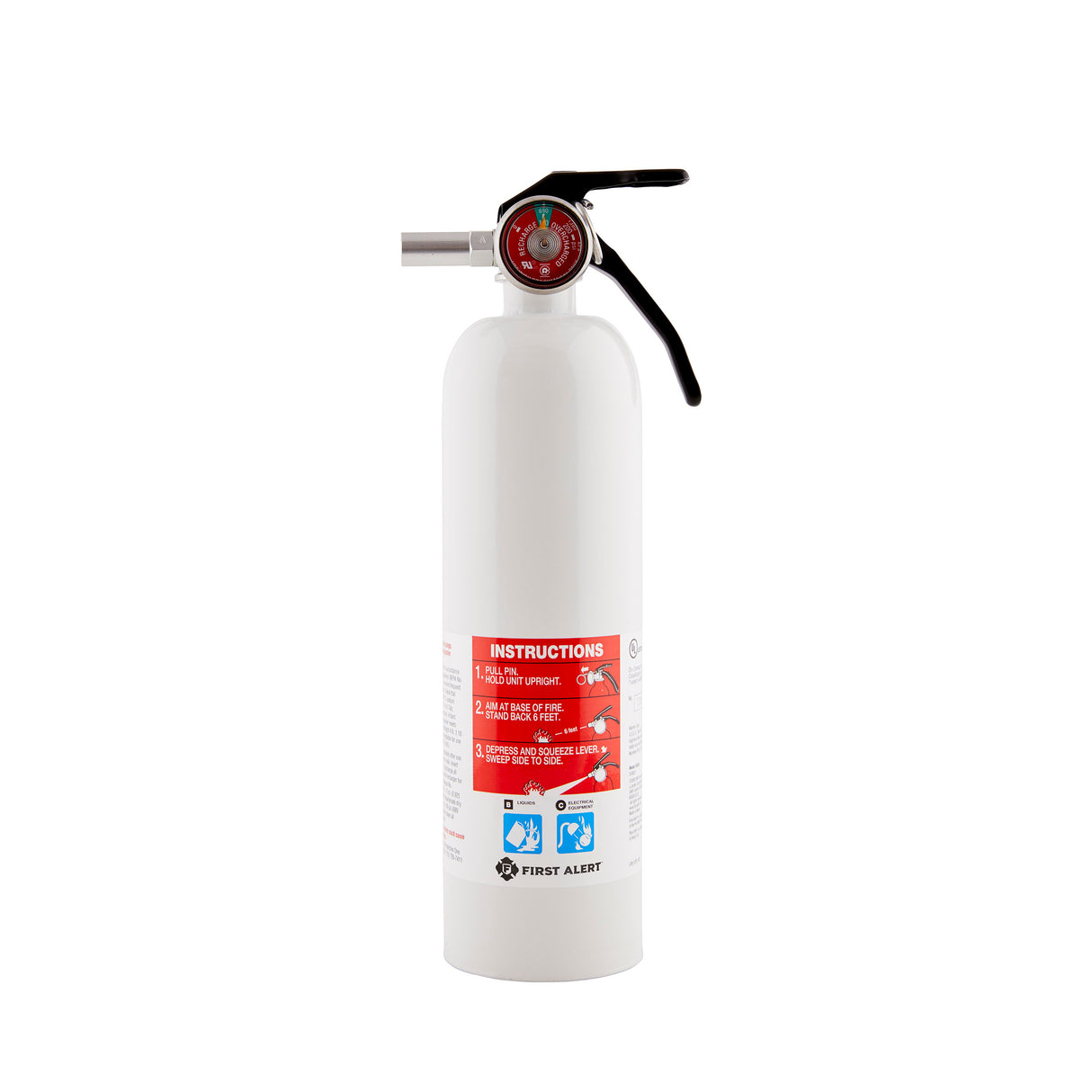  White Fire Extinguisher front view