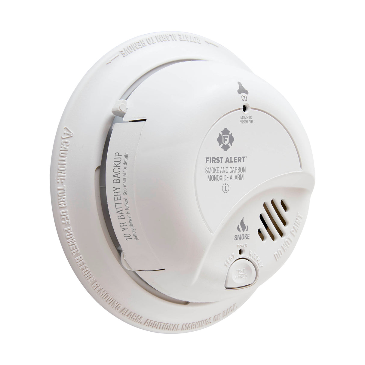 Angle - Hardwired Smoke and Carbon Monoxide Alarm with 10 Year Sealed Battery Backup