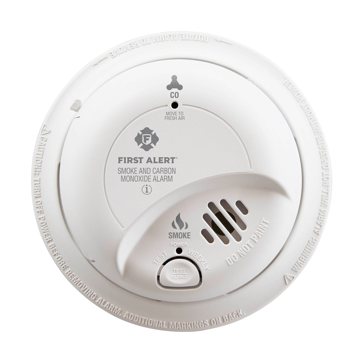 Front - Ionization Combination Smoke and Carbon Monoxide Alarm - Battery Powered
