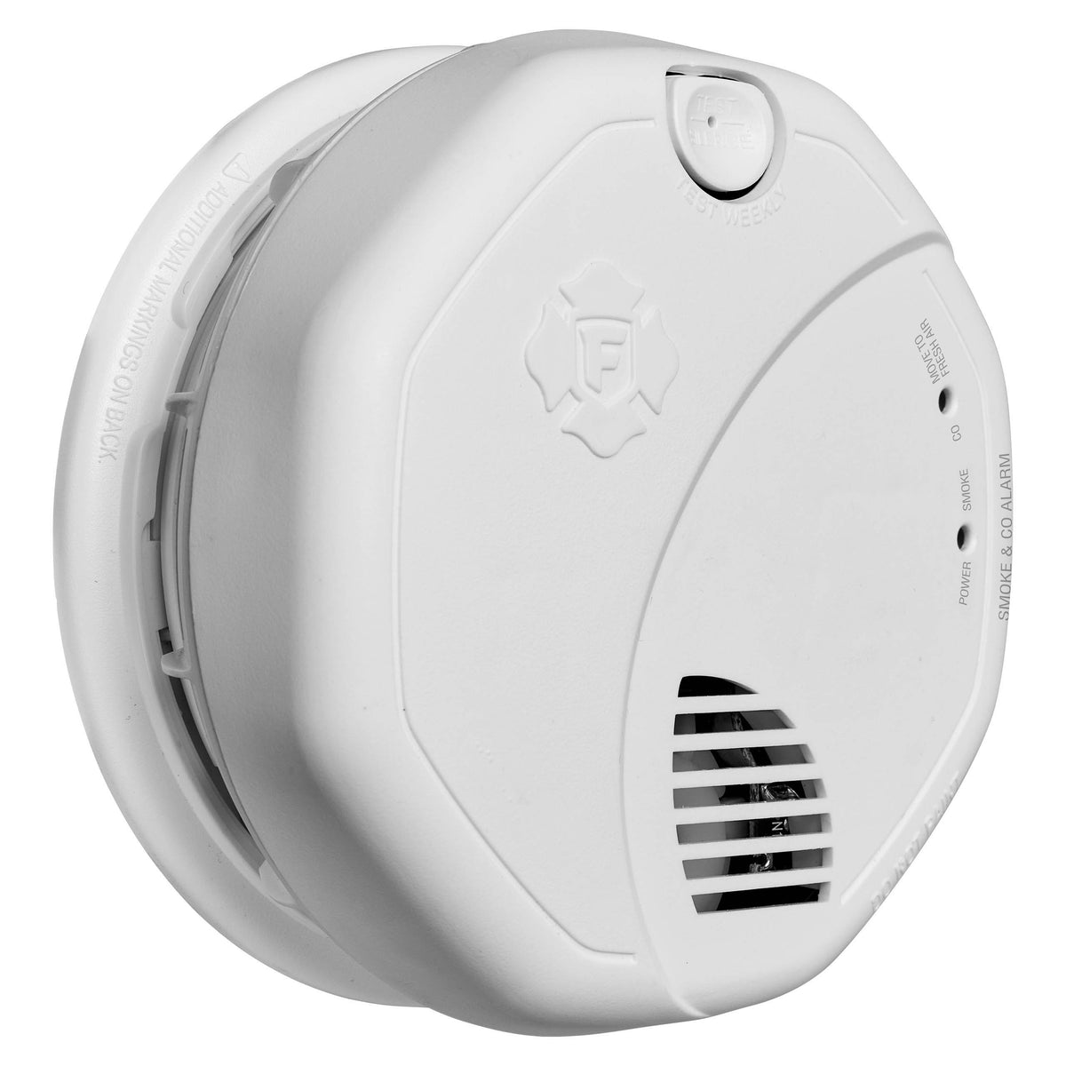 Z-WAVE Plus Smart Smoke and CO Alarm works with Ring - Angle View