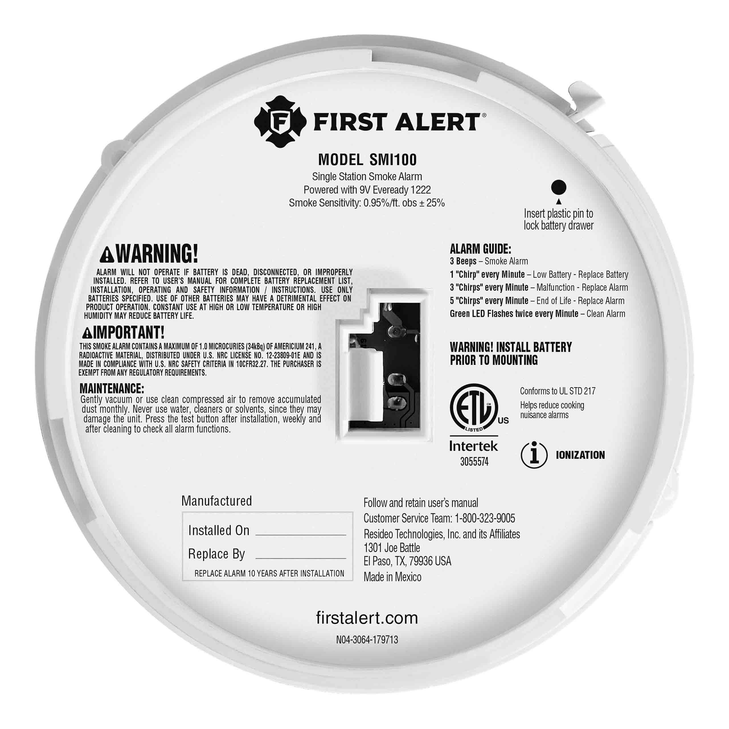 BRK SMI100 Smoke Alarm - Thumbnail 3