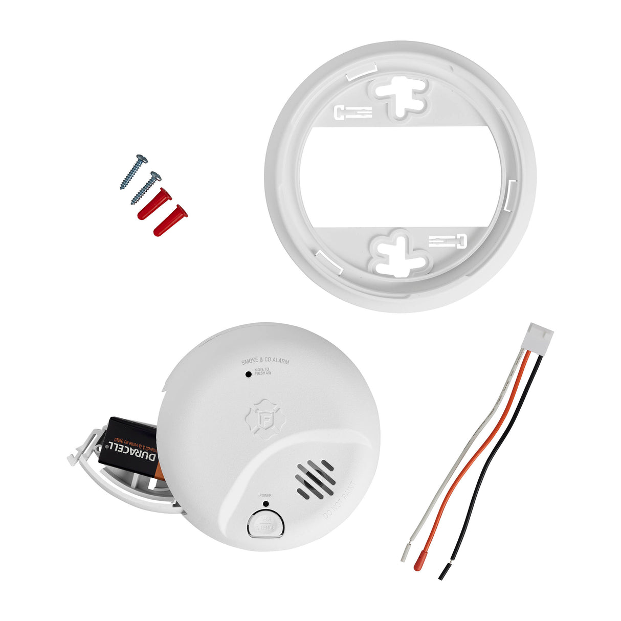 Interconnect Hardwire 2-in-1 Smoke and CO Alarm with Battery Backup