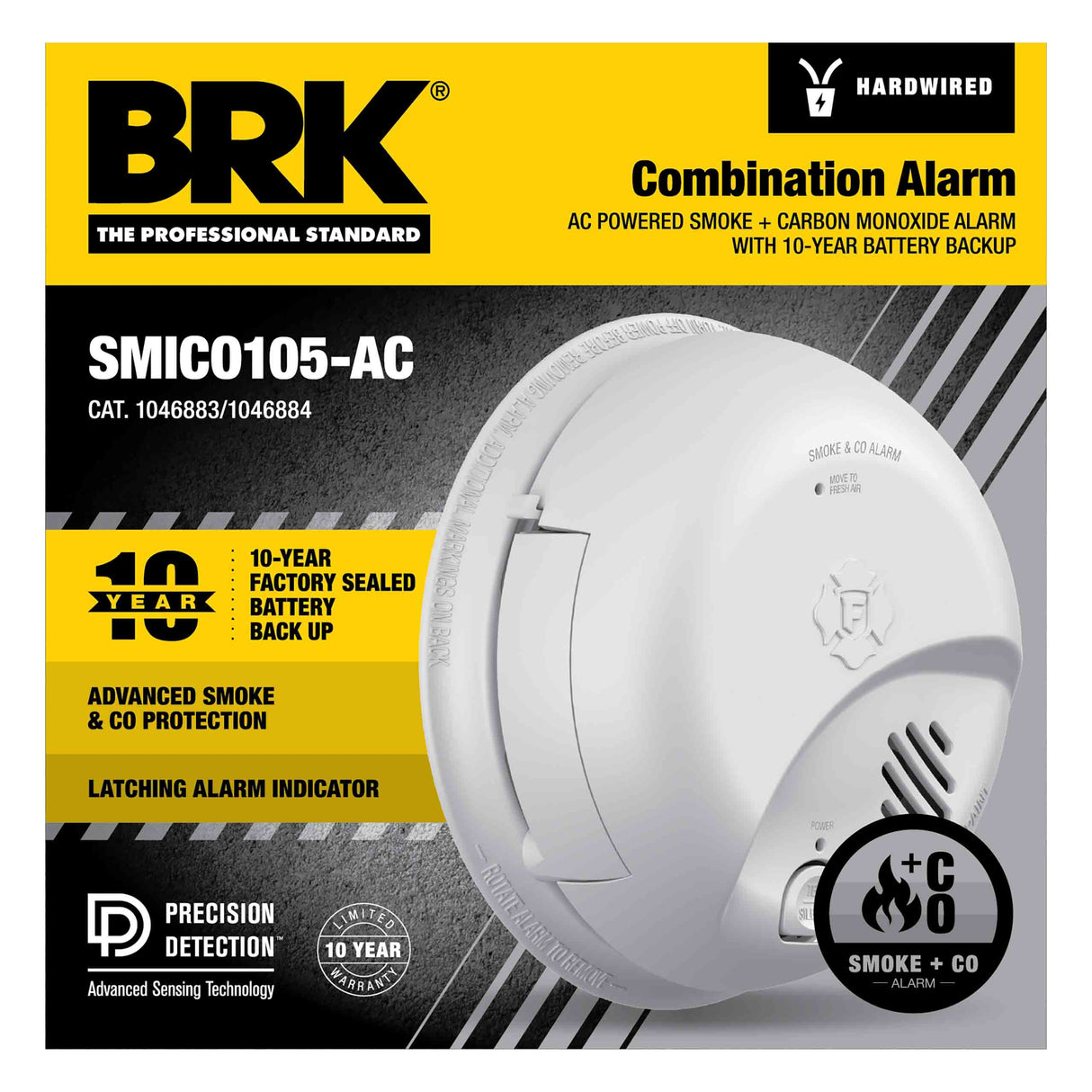 Smoke and CO Alarm front view of package