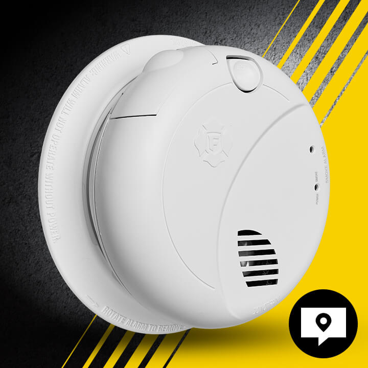 SM100V-AC Interconnect Hardwire Smoke Alarm with Battery Backup & Voice Alerts